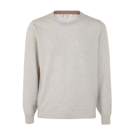 Brunello Cucinelli Long Sleeves Crew Neck Sweater Grå, Herre