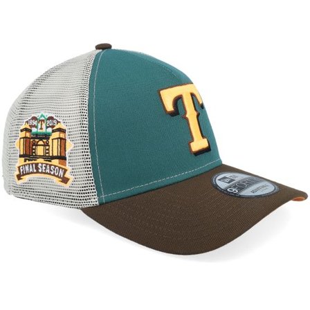 New Era - MLB Grön trucker Keps - Hatstore Exclusive x Texas Rangers Earthbound 9FORTY 47 Pine/Needle/Brown A-frame Trucker @ Hatstore