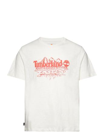 Short Sleeve Graphic Slub Tee Vintage White White Timberland