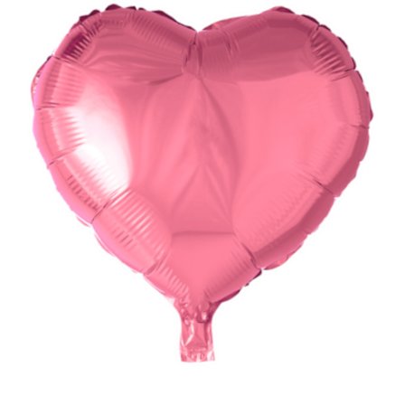Pink Folieballon hjerteformet - 46 cm (18")