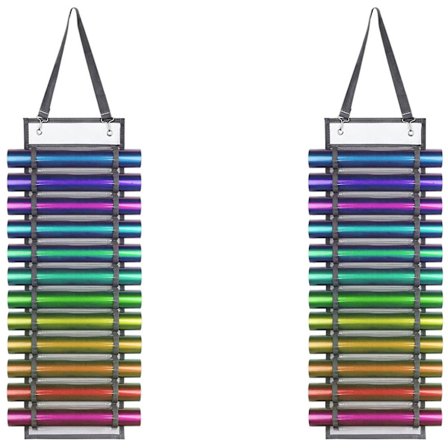 2X Vinyl Oppbevaringsstativ, 12 Hull Vinyl Organizer Vinyl Rullestativ for Vinylark/Varmeoverføring