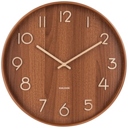 Karlsson Pure seinäkello 40 cm, tumma puu