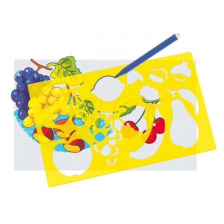 Leksaker Micki Pyssel Rit måla Stenciler Ritmallar för Frukt & G