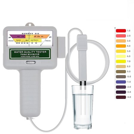 2 i 1 Sim Pool PH Klor Mätare Tester Bärbar Vatten Kvalitet Testning Enhet för Simning Pool SPA Vatten Klor Tester