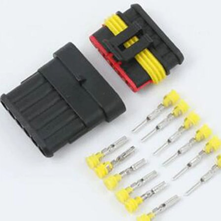 5 set Kit 1P 2P 3P 4P 5P 6P AMP 1.5 hane och hona kontakt Automotive vattentäta kontakter Xenon lampkontakt för bil
