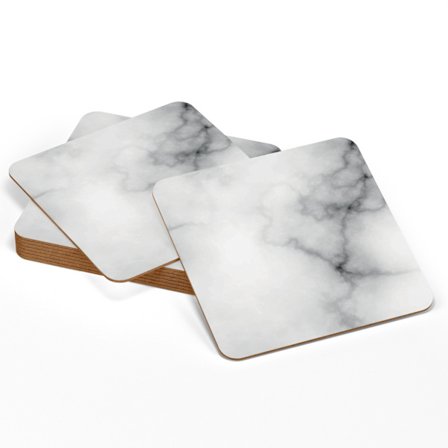 4-Pack - Glasunderlägg Marmor - Underlägg till Glas