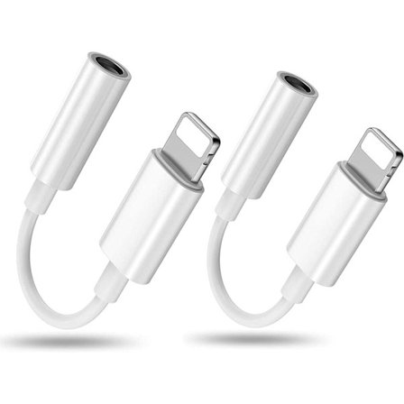 [2-pack] iPhone 13 hörlursadapter, iPhone Lightning till 3,5 mm A