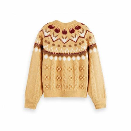 Scotch & Soda, Round-neck Knitwear Beige, Dames, Maat:M