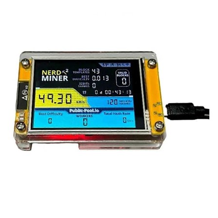 Ny Nerdminer V3 2.8-tommers BTC Solo Lotteri Nerd Miner Krypto Solo Gruvemaskin