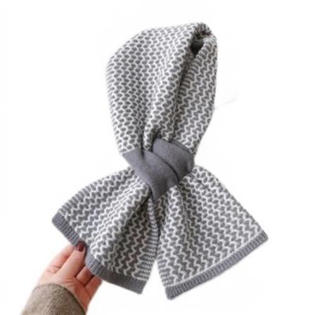 Höst och vinter kort halsduk, Student All-match Stickad Grey