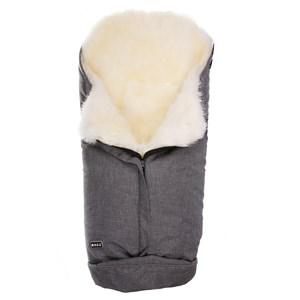 BOZZ Grey Melange Lambskin Footmuff One Size - Stroller accessories - One size - Grey