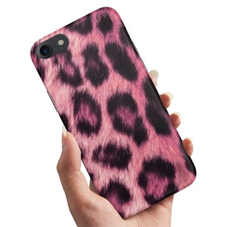 iPhone 7/8/SE - Cover/Mobilcover Pink Leopard