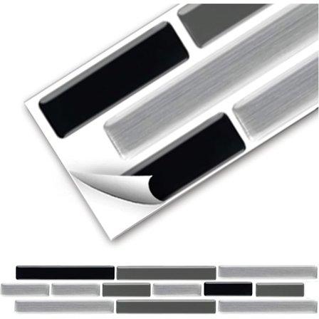 5-pakke 27,9 x 4,3 cm 3D Mosaikk Flis Klistremerker Selvklebende Kjøkken