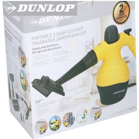 (GUL) Dunlop -12116 - Portabel ångrengörare, 4 bar - 1050 Watt