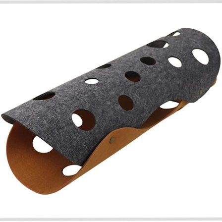 Filt Kattetunnel Slitesterk Sammenleggbar Interaktiv Leketunnel Mørkegrå Brun