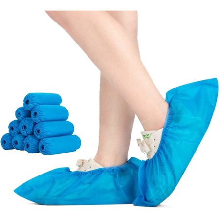 100 engangs skotrekk fortykkede ikke-vevde skotrekk for hjemmestudier datarom fottrekk pustende, støvtett og sklisikker