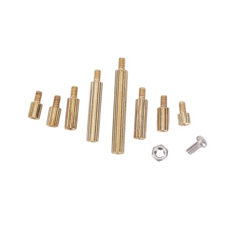 260-dels Stativavståndssats Mutter Sortiment Låda Mässing Trådad Industritillbehör M2