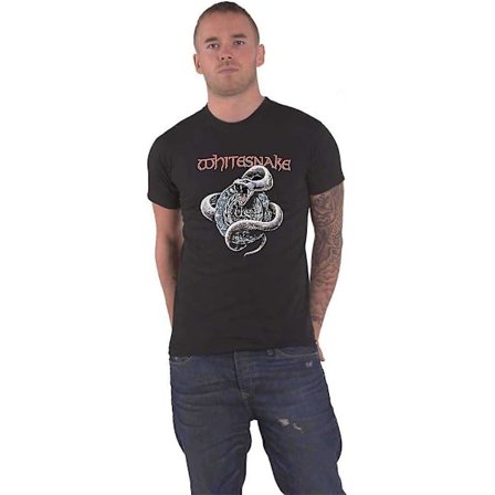 Rock Off Whitesnake 'silver Snake' (svart) T-shirt