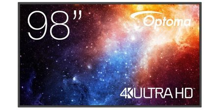 Optoma N3981K N-Series - 98" LED-bakgrunnsbelyst LCD-skjerm - 4K - for digital skilting / konferanse