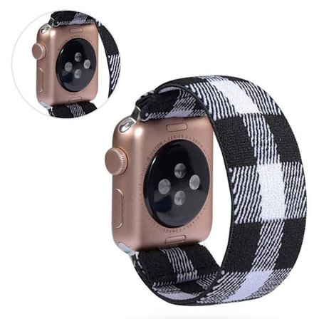 Apple Watch Series 5 / 4 44mm nylon watch band - White / Black