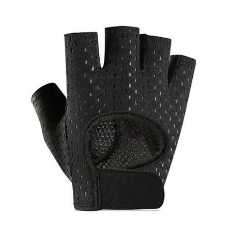 Hengittävät luistamattomat kevyet puolisormiset treenihanskat kämmenen suojalla naisille XG31 Musta M