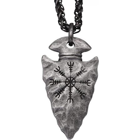 Viking Smykker, Antikk Smijernfarget Rustfritt Stål Viking Talisman Hengesmykke, Viking Smykker Gave til Menn