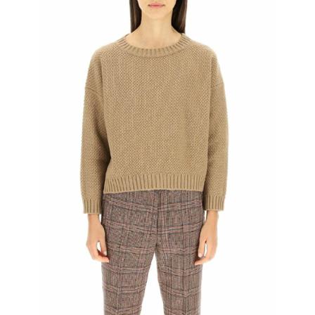 Weekend, Round-neck Knitwear Bruin, Dames, Maat:M