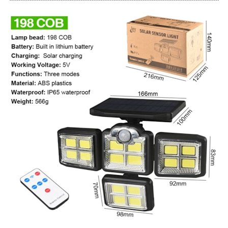 Solsensor Ljus Rörelsesensor Ljus INTEGRERAD 198 LJUS