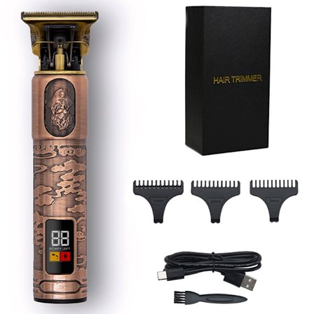 Trådløs hårklipper til mænd S01, Genopladelig skægtrimmer med T-blad