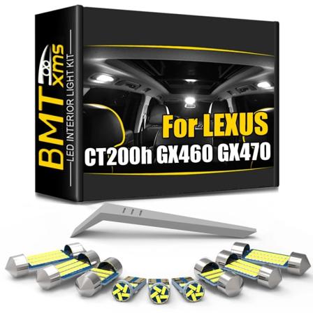 BMTxms för Lexus CT CT200h HS HS250h GX GX460 J150 GX470 J120 2003-2020 Canbus LED interiör bagagerumsljussats Billampatillbehör White