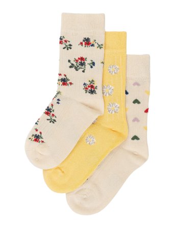 Minipop Minipop Season Bamboo Socks 3 Pcs Kräm