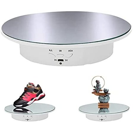 Motorisert displaystativ for platespiller, 90-180-360 grader, belastning