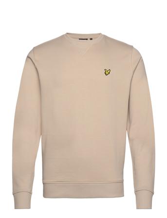 Crew Neck Sweatshirt Sweat-shirt Genser Beige Lyle & Scott*Betinget Tilbud