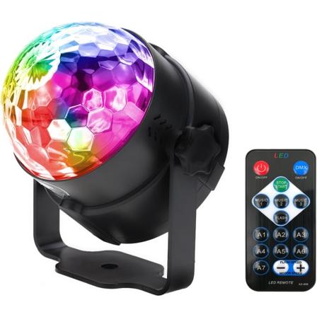 Festlampor Disco Ball LED Strobeljus Ljudaktiverad, RBG