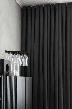 Hasta - Gardin Stilla 268x280 cm - Grå - Hanklängder - 268X280 - Från Homeroom