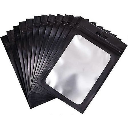 100 stk. Genlukkelige Aluminiumsfolieposer Lugtsikre Poser til Opbevaring af Mad