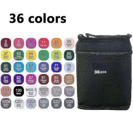 24-120 farger dobbelthodet kunstmarkørpennsett for tegning skisse oljebaserte markører graffiti skolekunstmateriell stasjonær-yky