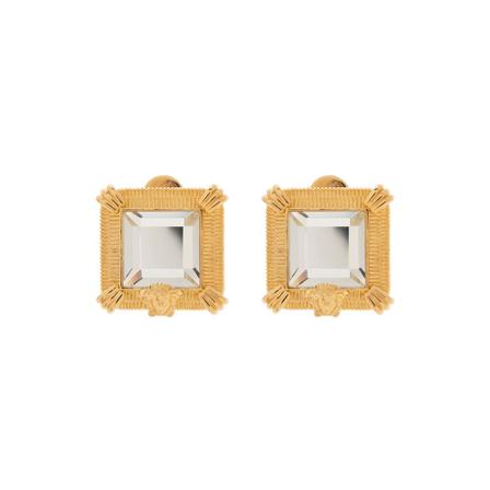 Versace, Earrings with glossy crystals Geel, Dames, Maat:ONE Size