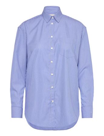 Rel Striped Poplin Shirt Tops Shirts Long-sleeved Blue GANT