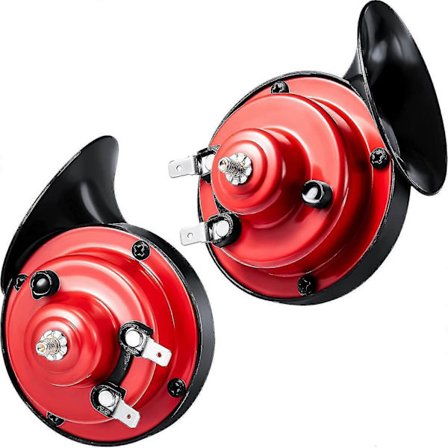 4 st 300db Högt Tåghorn För Lastbil Elektriska Snigelhorn 12v Höga och Låga Horn Vattentätt Bilhorn Högt Luft Elektrisk Snigel Enkelt Horn Med Fäste