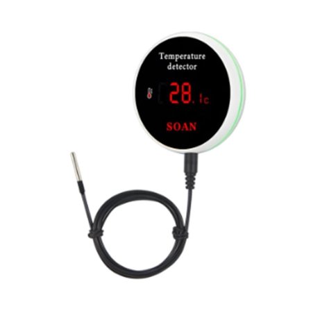 Tuya Wifi Temperaturføler Tråd Digital Smartlife Termometer Rum Vand Pool Termostat Alarm EU