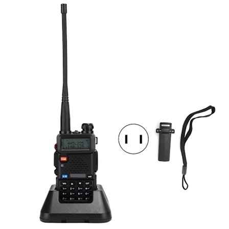 UV5R 8W Dual Band Tvåvägsradio Bil Walkie Talkie med Inbyggt Batteri 100-240V US Version