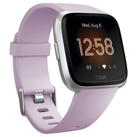 Fitbit Versa Lite 40mm Silver Urtavla Lila Silikonrem Smartwatch