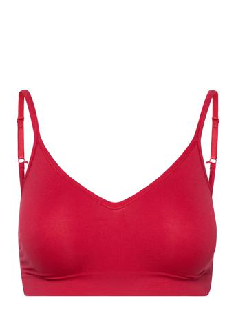 Lucia Bra Top Solid Lingerie Bras & Tops Soft Bras Tank Top Bras Rød Missya