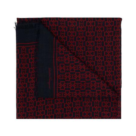 Salvatore Ferragamo, Scarf Blauw, Heren, Maat:ONE Size,wol