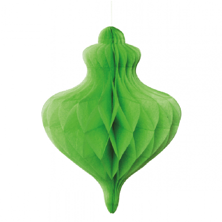 Pappers-ornament grön droppe 30 cm - Partyninja.se