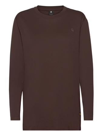 Lash Fem Loose R T L\S T-shirts & Tops Long-sleeved Brun G-Star RAW*Betinget Tilbud