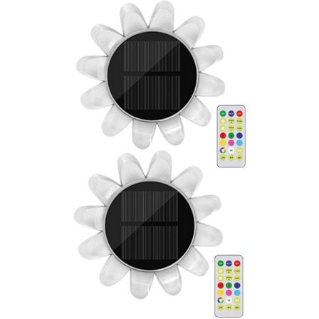 Flytende solcellelamper for basseng med fjernkontroll, fargeskiftende solsikkelamper for dammer, bassenger, hagedekorasjon - Vanntett LED-dekor