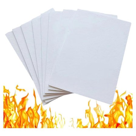 8 Stykker Høytemperatur Pakningspapir, Hvit Keramisk Fiber Pakningsmateriale Brannsikker Isolasjon Boa