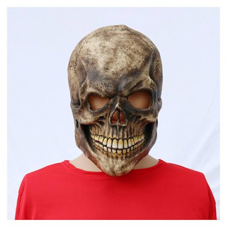 Halloween mask cosplay latex huvudbonader rolig skräckmask Skull
